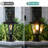 1-pack Black Outdoor Post Lantern Light, Metal & Clear Glass For Garden, Gate, Fence, And Pathway (bulb Not Included)