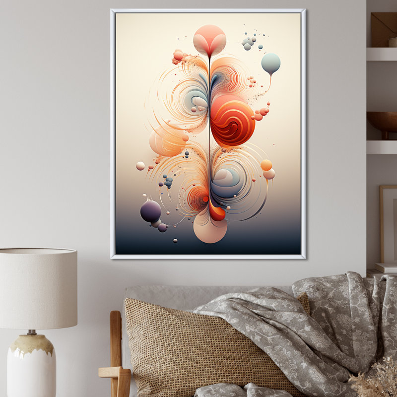 Metamorphosis Interior Design Retrofuturistic sur toile, Cadre flottant blanc, H 20 po x l 12 po x P 1 po