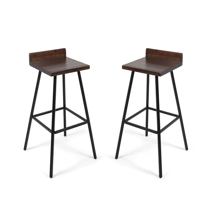 Tabourets de bar modernes et minimalistes, Brun / Noir