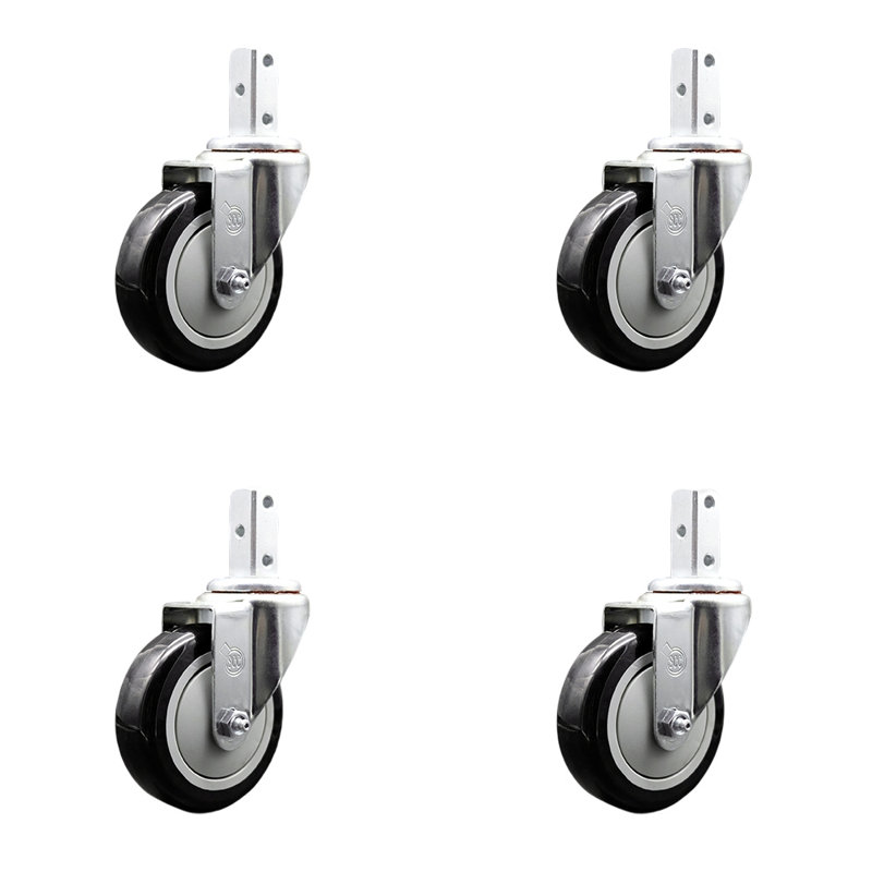 Polyurethane Casters, Black