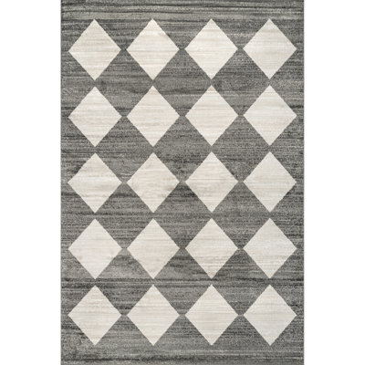 Delucia Geometric Gray/Beige Area Rug