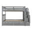 Lit superposé double avec tablettes et 6 tiroirs de rangement, gris (ancien SKU: LT000046AAE)