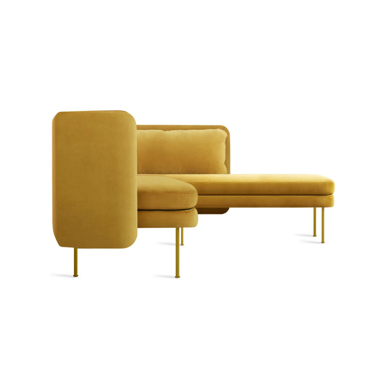 Bloke Chaise Sectional, Rostenkowski Blue, Right Hand Facing