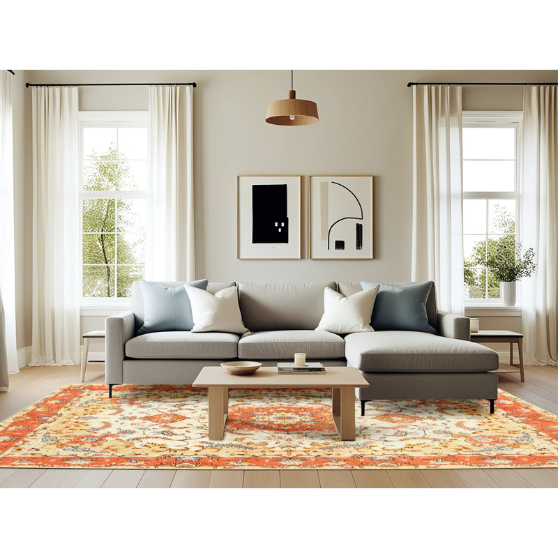 Amisha Oriental Indoor Rug, Rectangle 6' x 9'