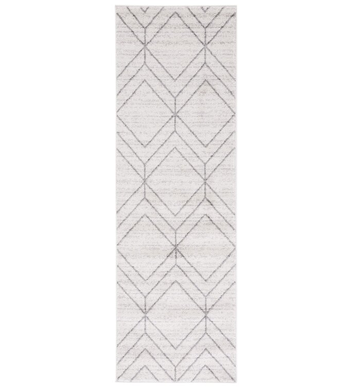 Kenmore Geometric Light Gray/Gray/White Area Rug AllModern Rug Size: Rectangle 7'10 x 10'3