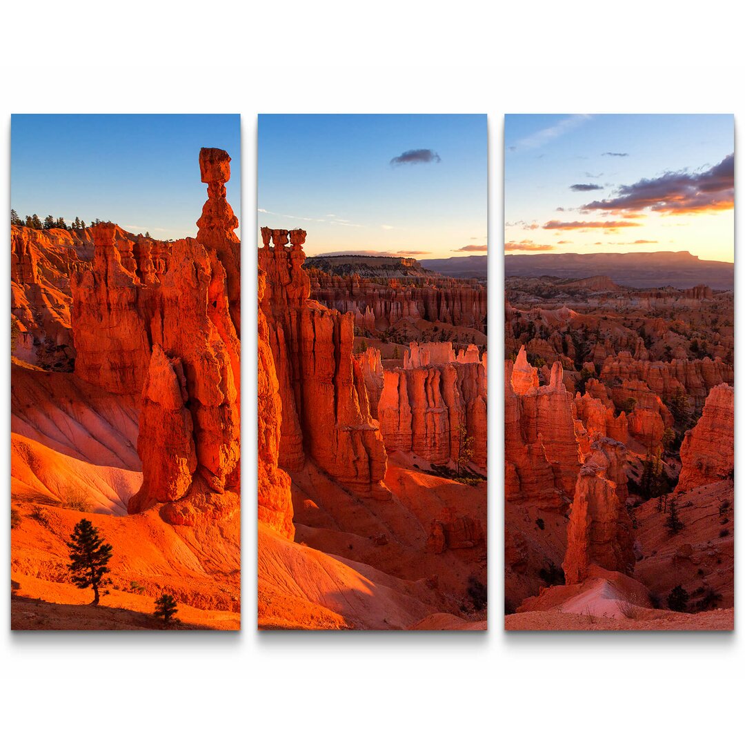 3-tlg. Leinwandbilder-Set Bryce Canyon National Park in Utah