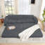 Siège de gauche, canapé modulaire en forme de L, canapé modulaire compressé en velours côtelé de style minimaliste moderne, déplier dans un lit, chambre à coucher, canapé confortable Comprimé - Design économe en espace - Gris