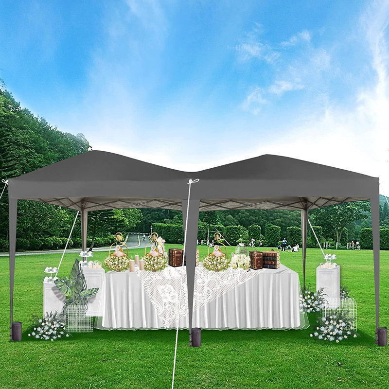3m x 6m Metal Pop Up Gazebo, Grey