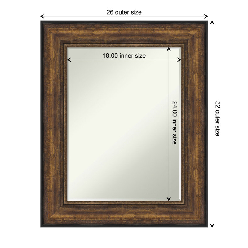 Krysten Closed Corner Frame Flat Wall Mirror