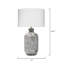 Lampe de table grise 24,5 po Jesse