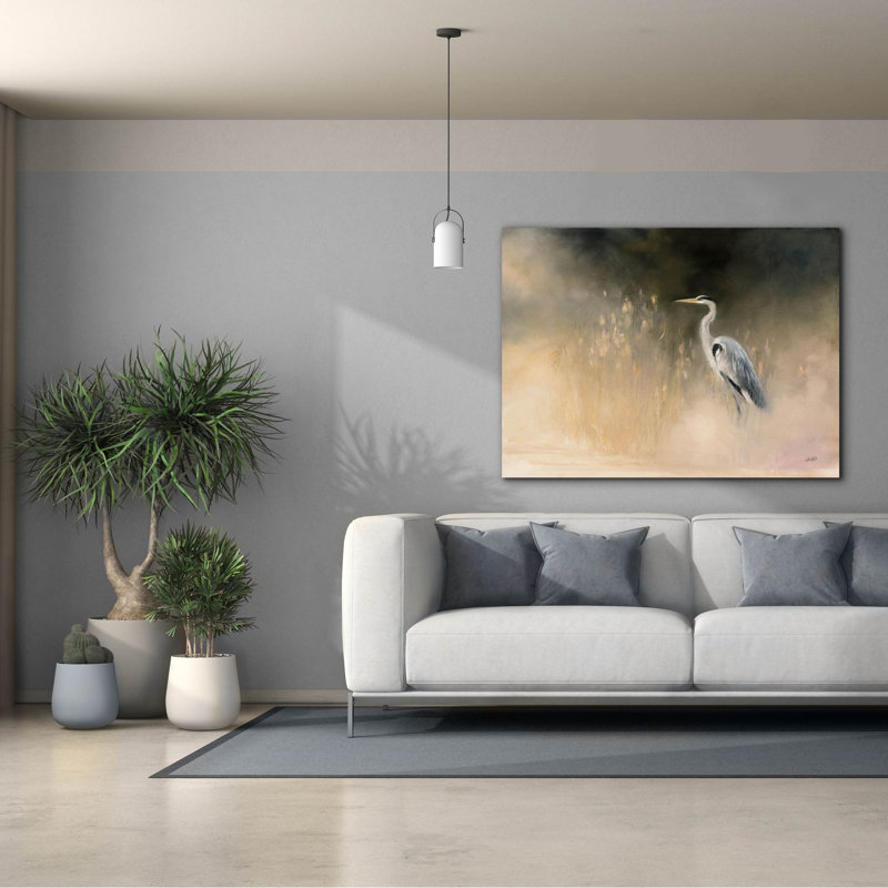 Art mural sur toile Winston Porter «Peaceful Egret» par Julia Purinton, H 40 po x l 54 po x P 1,5 po