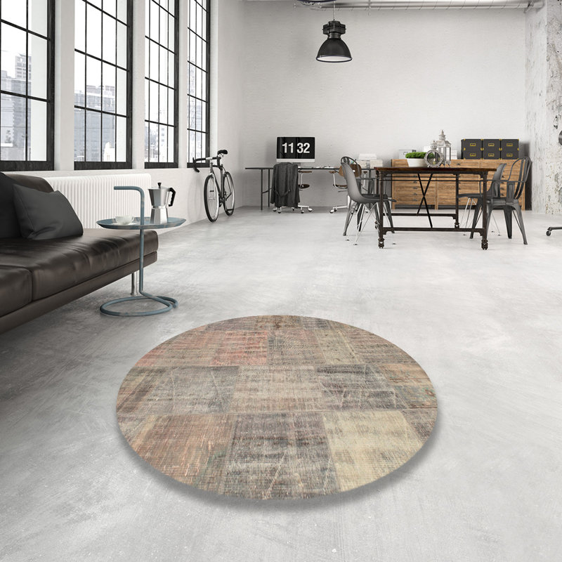 Staten Patchwork Indoor Rug, Round 8'
