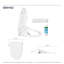Bidet intelligent réglable - température de l'eau réglable, buse automatique, bouton de siège de toilette portatif activé par capteur, buse propre, chauffage