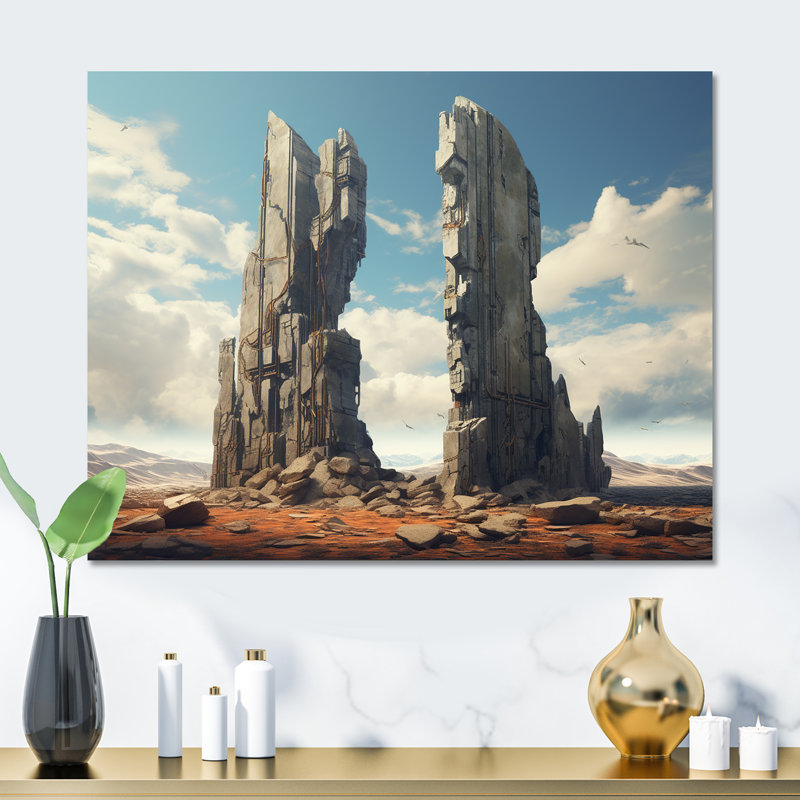«Mind» - Souffler des portes surréelles à l'espace III - Art mural en métal surréalisme, H 30 po x l 40 po x P 1,5 po