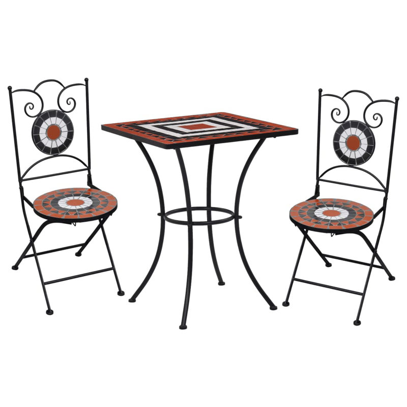 Lucan 2 - Person Metal Patio Dining Set with Square Table
