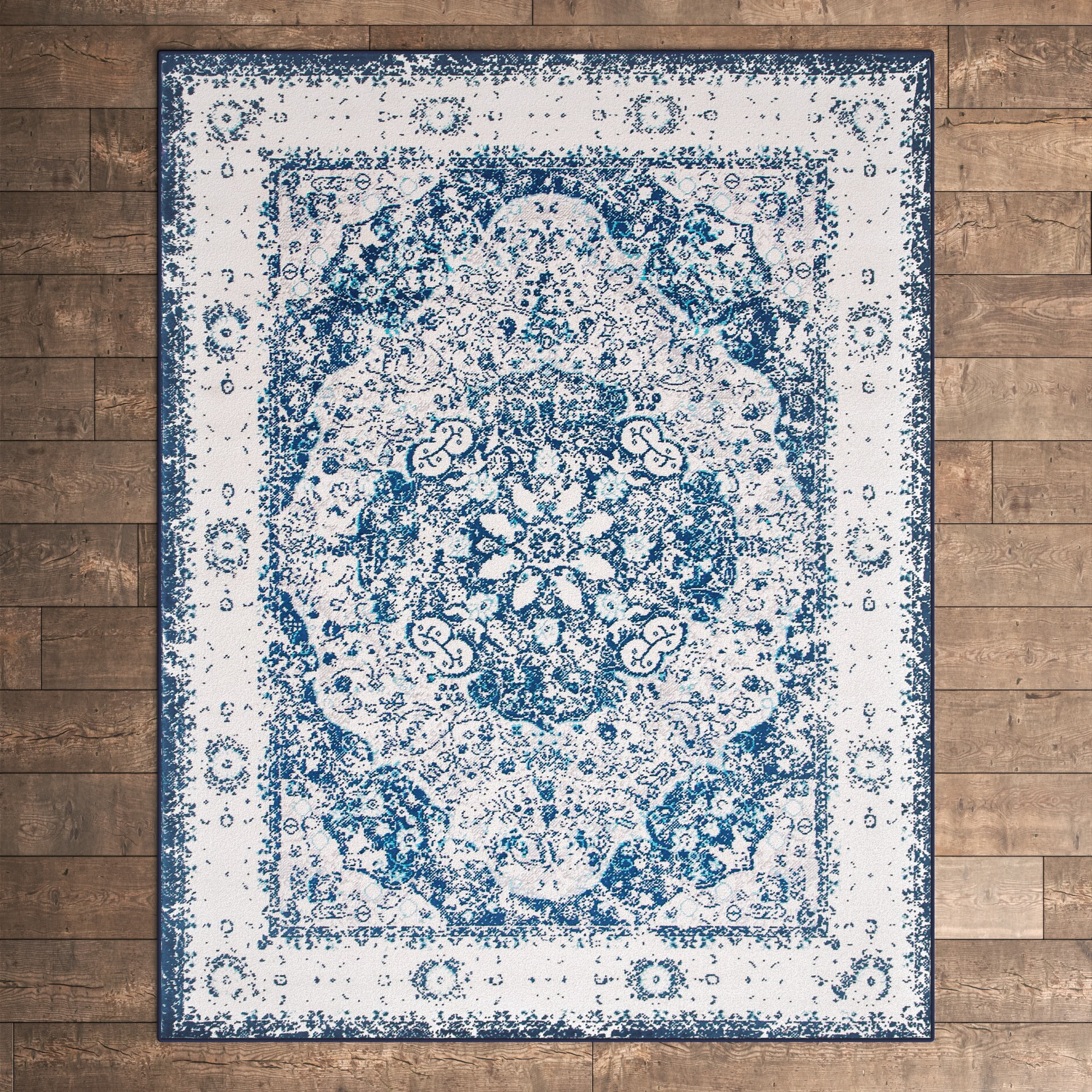 Kelly Clarkson Home Oriental Blue/White Area Rug &amp; Reviews | Wayfair