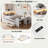 Modern Daybed With Storage Shelves, Drawers, Trundle, Charging Station, Led Light, Desk And Cabinet-1320795324