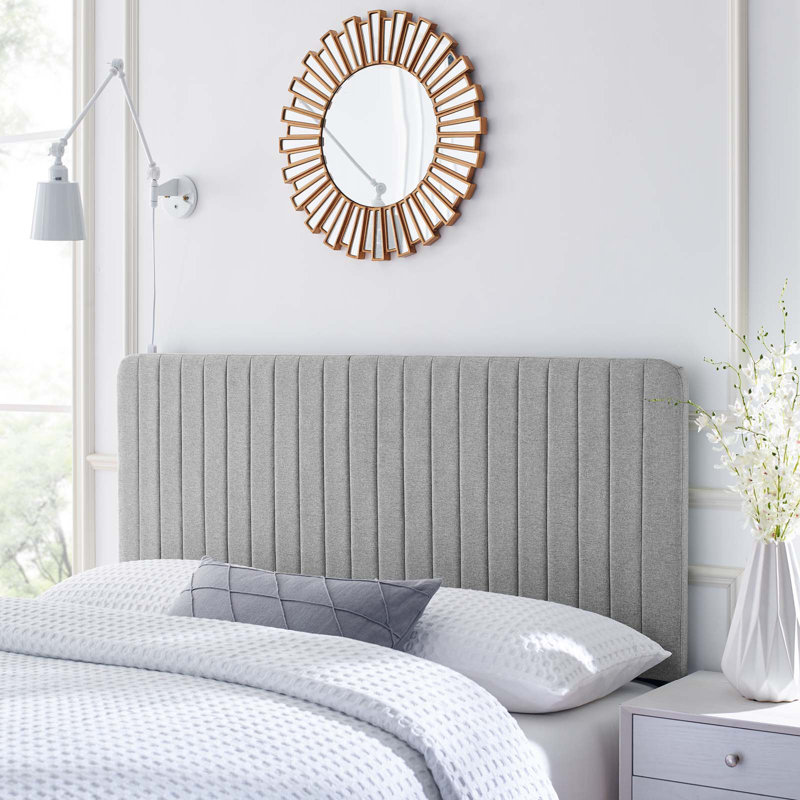 Milenna Channel Tufted Headboard, Queen, White