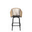 2 tabourets de bar extérieurs bleus avec chaises toutes saisons pour le jardin, la piscine, le balcon et un assemblage facile de 2 patios, de la cour arrière, de la piscine