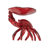 Distressed Red Decorative Cast Iron Crab Shaped Dish
