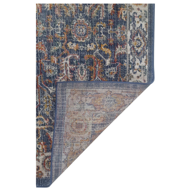 Oriental Machine-Made Blue / Ivory, Runner 2'8" x 10'