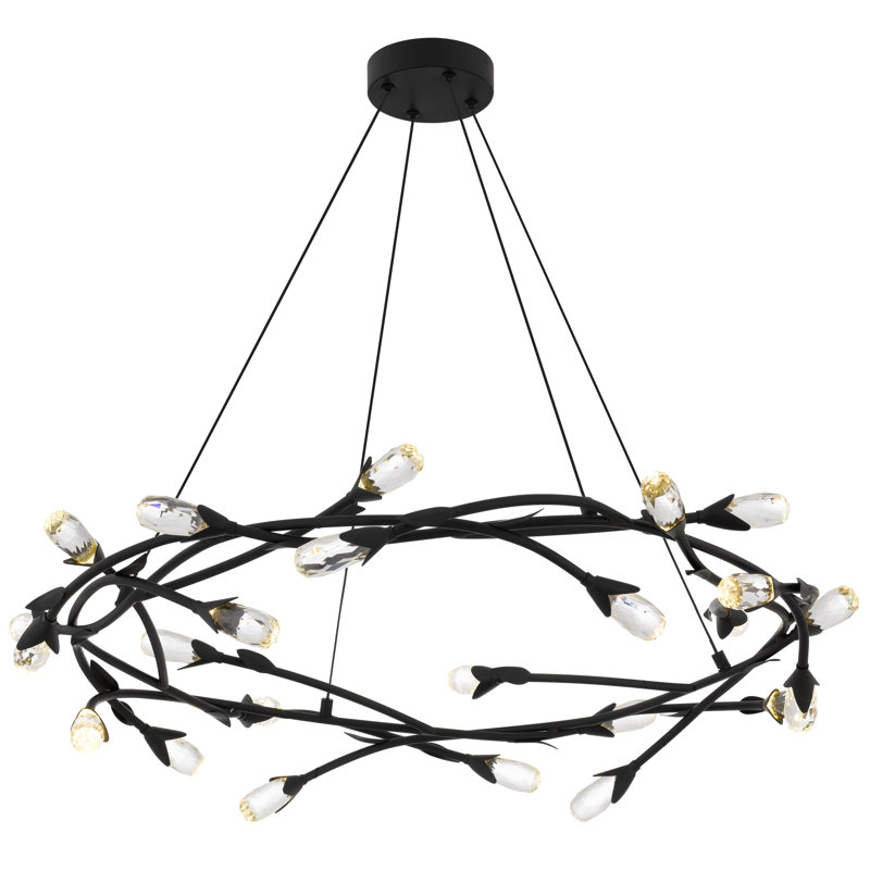 Luminaire suspendu Cora, Noir mat