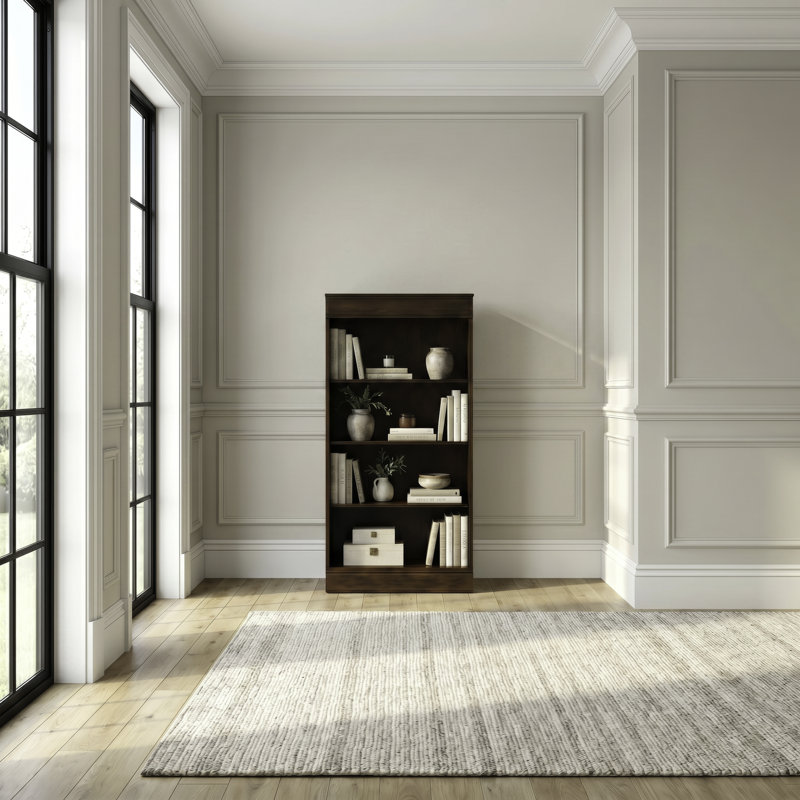 Mattern Standard Office Bookcase with Adjustable Shelves, (3 Shelves) 60" H x 30" W x 12.5" D