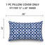 Ensemble de 2 housses de coussin lombaire intérieur / extérieur 12 po x 49 po hydrofuges et résistantes à la décoloration