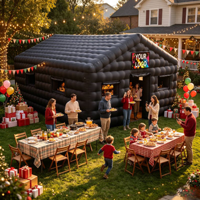 Inflatable Nightclub, Blow up Party Tent with Blower for Adults Portable Inflatable Night Club Tent Easy Setup for Wedding, Birthday, Backyard, Sports, Camping, Commercial Event with Gazebo