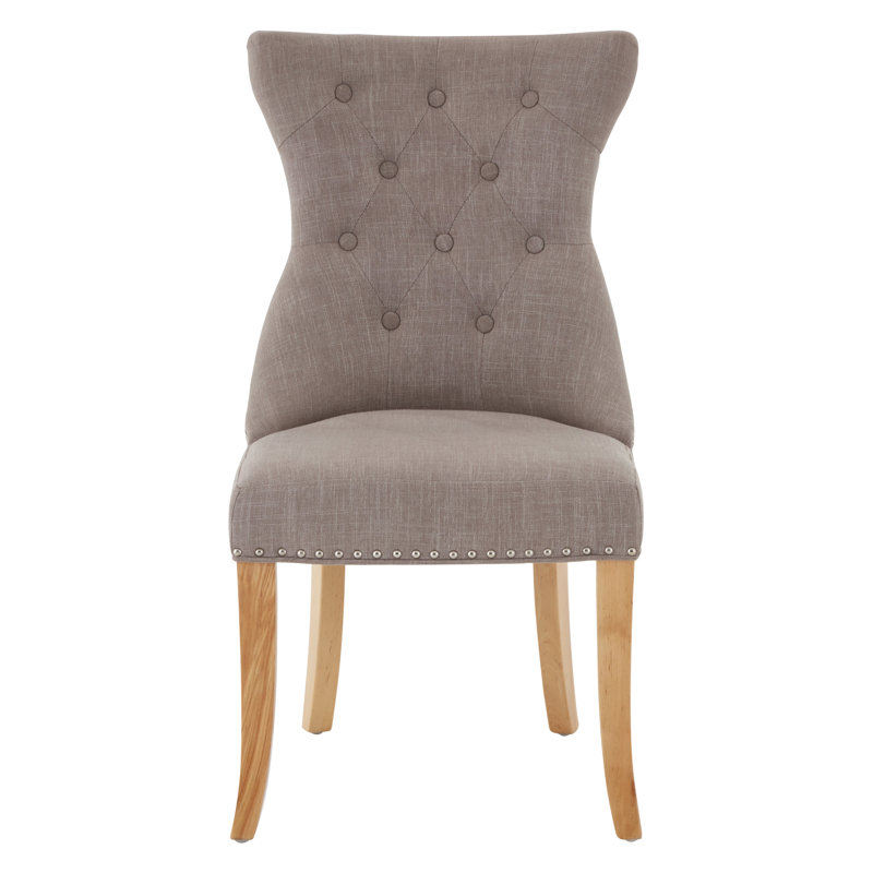 Almira 46cm H Tufted Upholstered Side Chair in Minkle, Mink