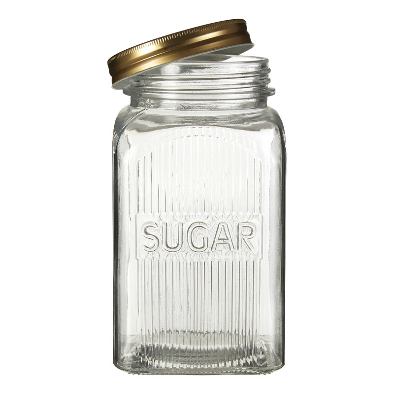 Glass Jar - Set of 3, Gold