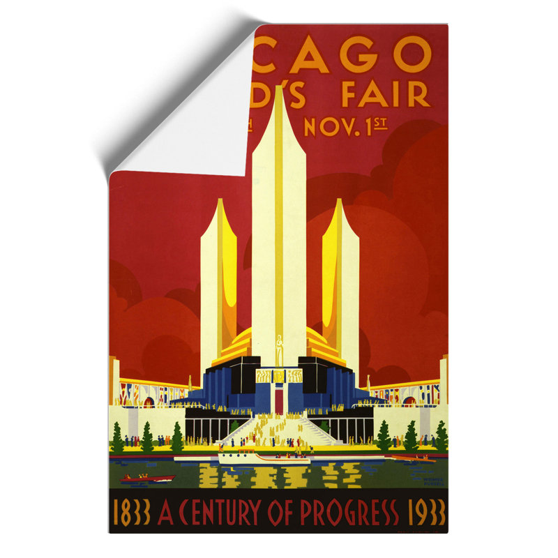 Chicago World Fair - Frameless Print, 59cm H x 42cm W x 0.1cm D