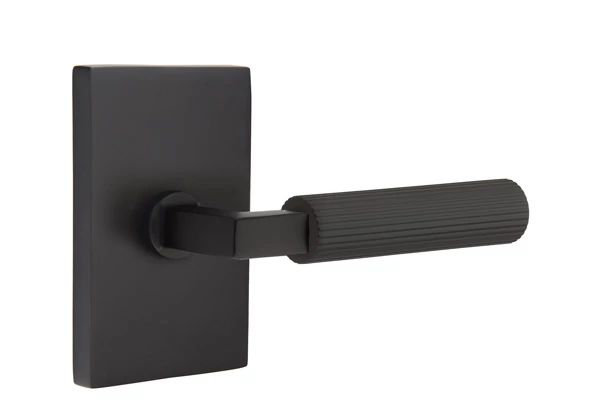 Mortaise d'intérieur Select Select avec rosette rectangulaire moderne et Stem, Str. Poignée moletée, Dos plat, Oui