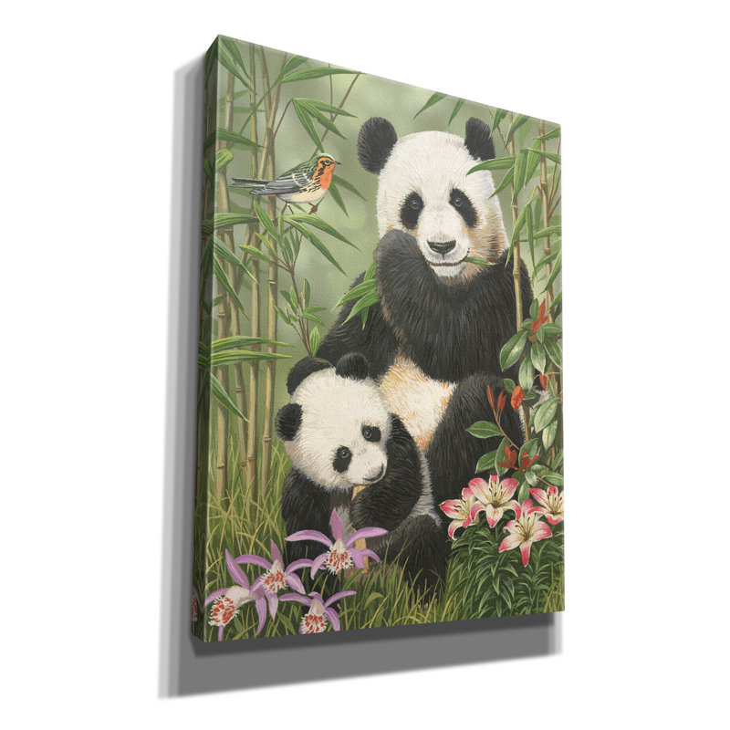 " Panda Paradise " by William Vanderdasson, 54" H x 40" W x 1.5" D