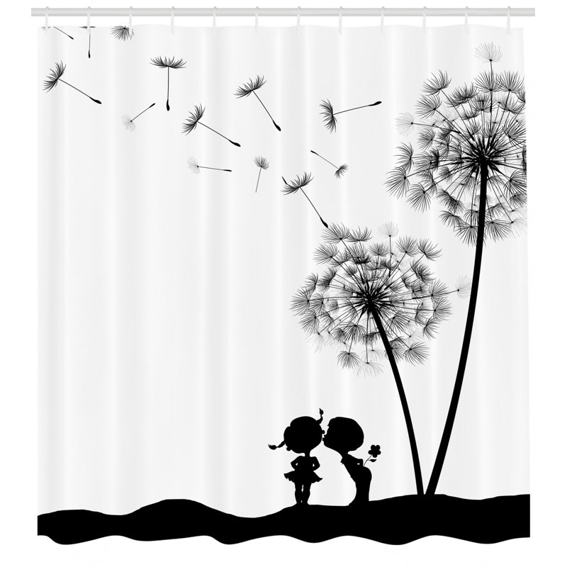 Shower Curtain with Hooks Included, 75" H x 69" W