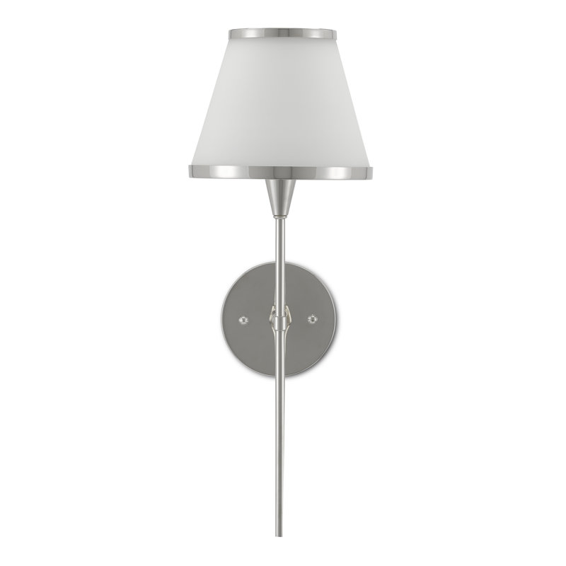 Applique murale à bras 1 lumière Brimsley, Nickel poli