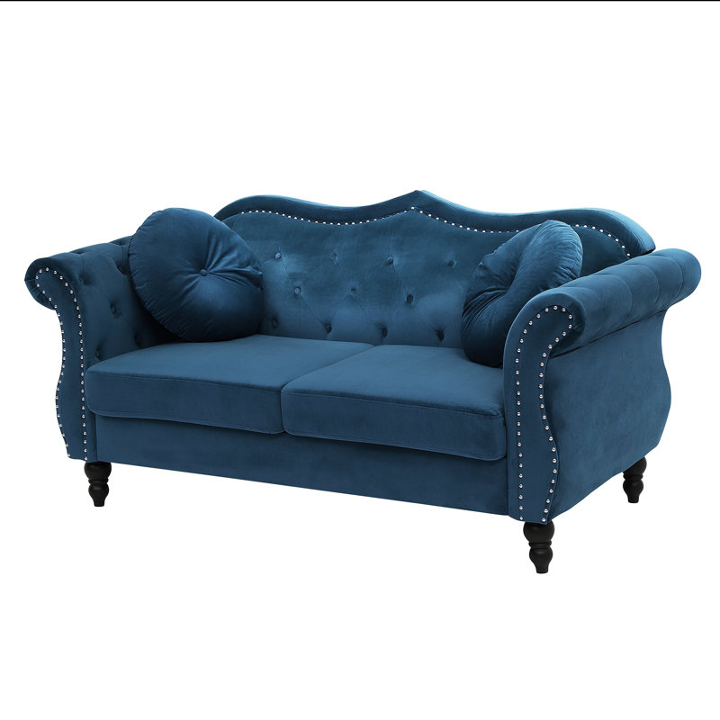 2 - Piece Velvet Living Room Set, Blue