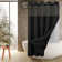 Ramjani Waffle Weave Shower Curtain With Snap in Liner, Sheer Window