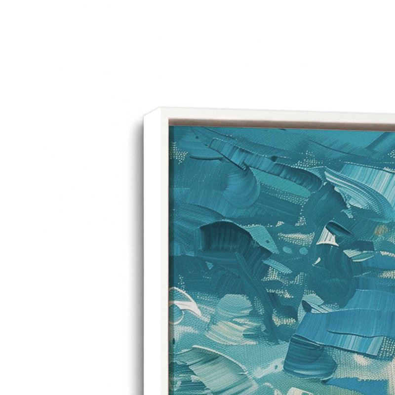 «Coastal Harmony on Canvas» par Azure Artisanal Studio, reproduction, H 18 po x l 18 po x P 1,75 po