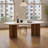 71" Modern Dining Table Set With 6 Pieces Dining Chairs
