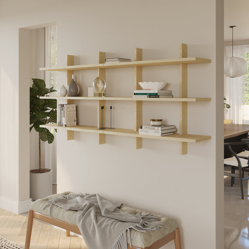 Modular Wall Shelving System, Beige