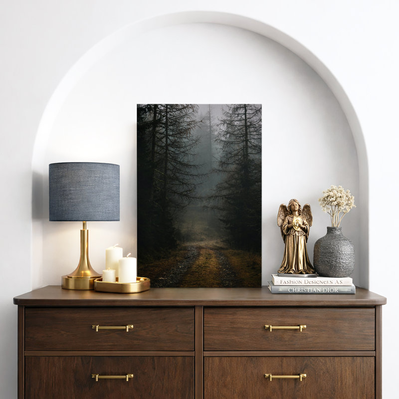 'Autumn Fall' Wall Art Print on Framed Canvas, Dark Forest, Toile tendue, H 48 po x l 32 po, Sans cadre