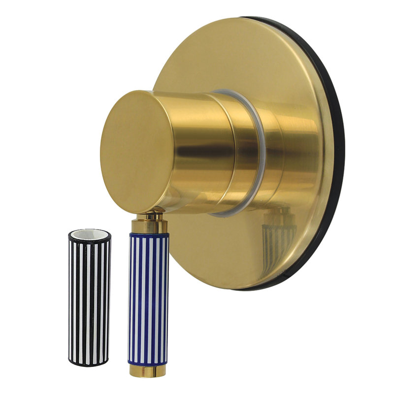 Kingston Brass Verona Single-Handle Three-Way Diverter Valve With Round Trim Kit, Polished Nickel