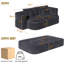 Canapé moderne pliable 2 en 1 avec couverture fonctionnelle et 2 coussins moelleux-1260351887