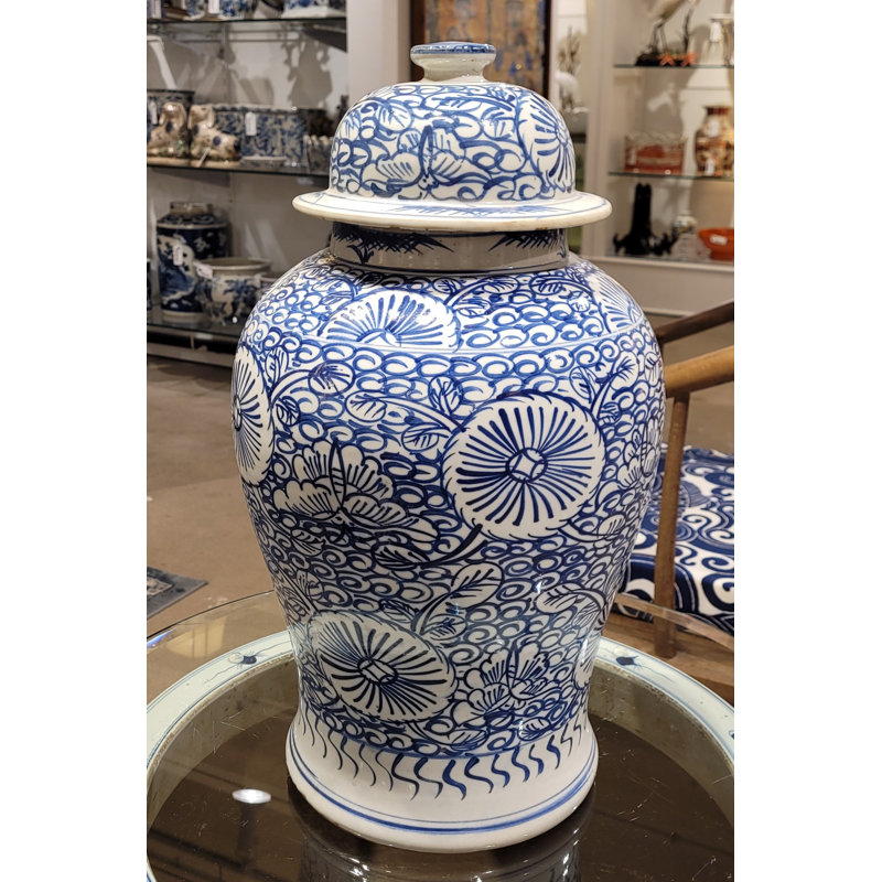Handmade Porcelain China Ginger Jar