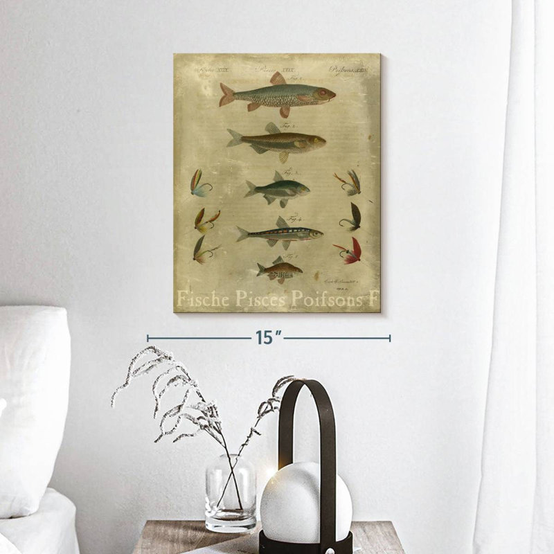 Poissons, composition I, H 15 po x l 12 po