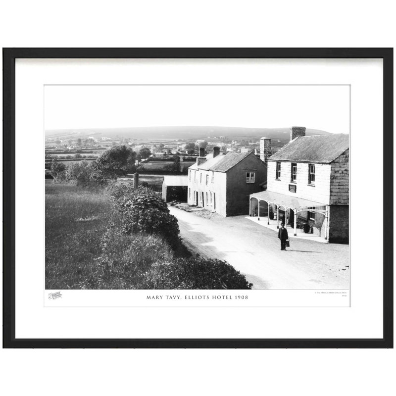Mary Tavy, Elliots Hotel 1908 by Francis Frith - Single Picture Frame Print, 28cm H x 36cm W x 2.3cm D