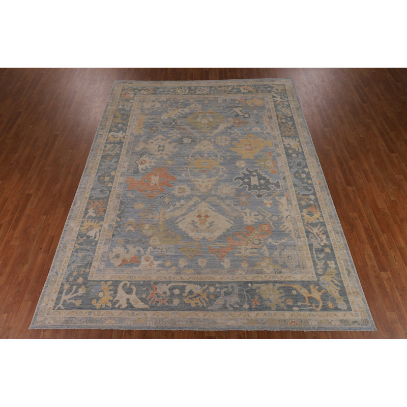 Vegetable Dye Oushak Turkish Area Rug 12