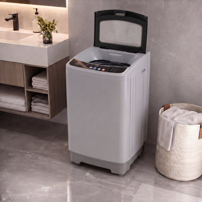 Laveuse et sécheuse compacte 2 en 1 entièrement automatique - Capacité de 8 kg avec porte vitrée à chargement par le haut