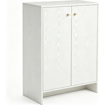Armoire à chaussures ultra-mince de 29,5 po avec portes et rangement réglable sur 5 niveaux